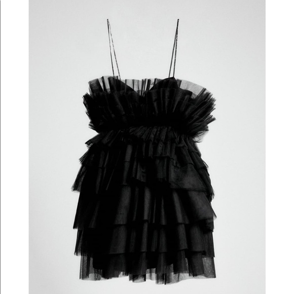 Zara Dresses & Skirts - Zara Black Ruffled Dress